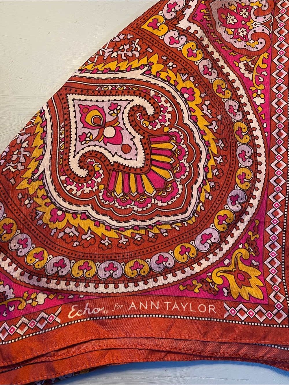 ECHO Silk Paisley Scarf